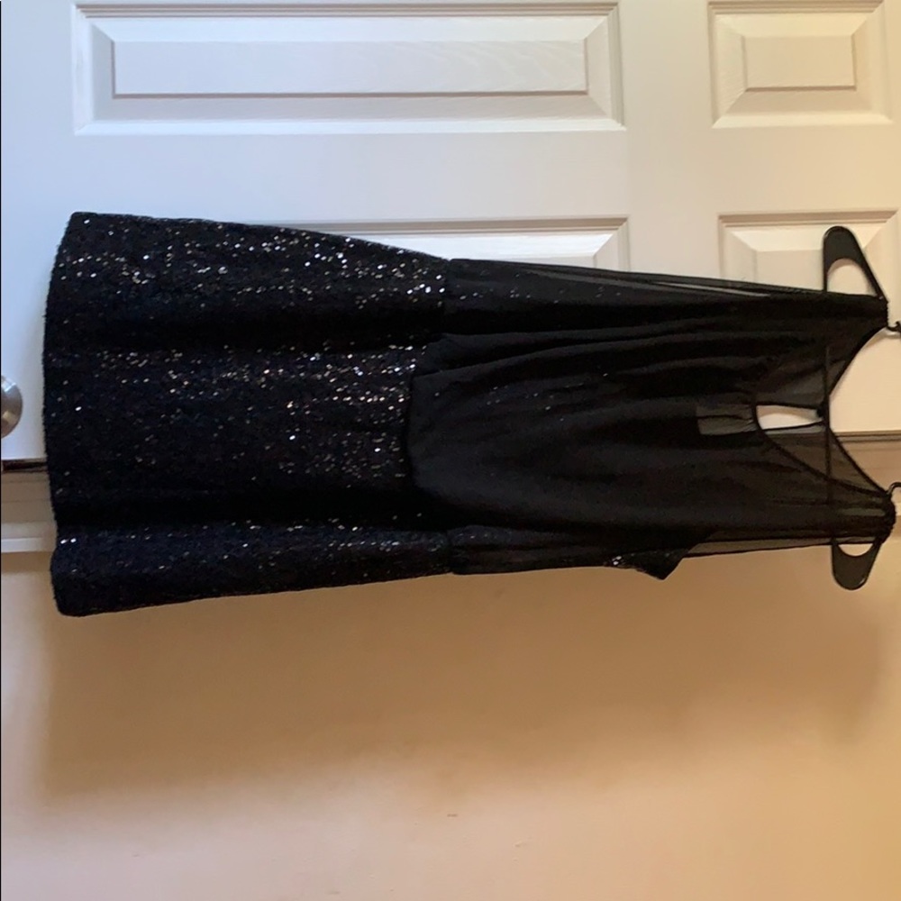 Black sequin dress